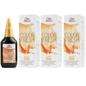 Wella Color Fresh Tönungsliquid 3 x 75 ml 8/03 helllblond natur gold