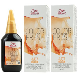 Wella Color Fresh Tönungsliquid 2 x 75 ml 4/07 mittelbraun natur braun