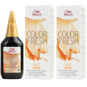 Wella Color Fresh Tönungsliquid 2 x 75 ml 5/07 hellbraun natur braun