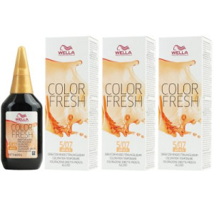 Wella Color Fresh Tönungsliquid 3 x 75 ml 5/07 hellbraun natur braun