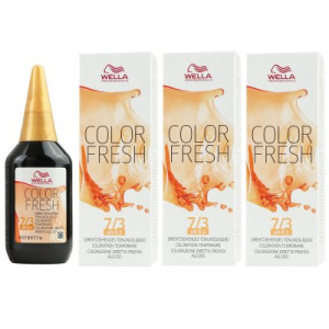 Wella Color Fresh Tönungsliquid 3 x 75 ml 7/3 mittelblond gold
