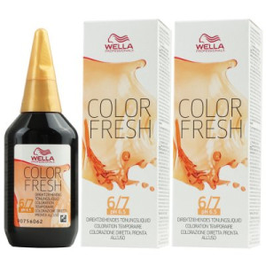 Wella Color Fresh Tönungsliquid 2 x 75 ml 6/7 dunkelblond braun