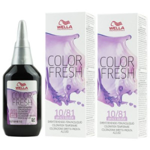Wella Color Fresh Tönungsliquid 2 x 75 ml 10/81 hell lichtblond pearl asch