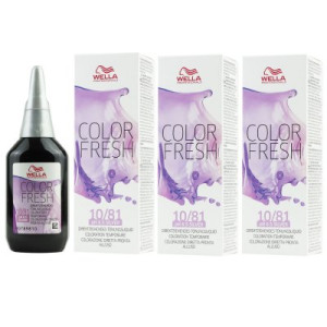 Wella Color Fresh Tönungsliquid 3 x 75 ml 10/81 hell lichtblond pearl asch