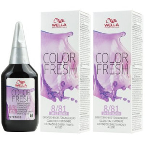 Wella Color Fresh Tönungsliquid 2 x 75 ml 8/81 hellblond perl asch