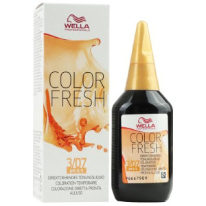 Wella Color Fresh Tönungsliquid 75 ml 3/07 dunkelbraun natur braun