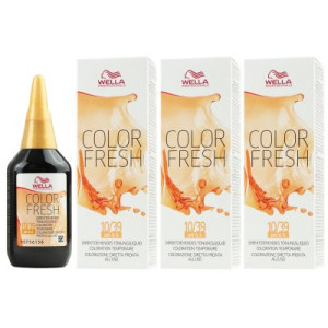 Wella Color Fresh Tönungsliquid 3 x 75 ml 10/39 hell lichtblond gold cendre