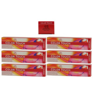 Wella Color Touch Vibrants Red 6 x 60 ml 4/6 mittelbraun violett