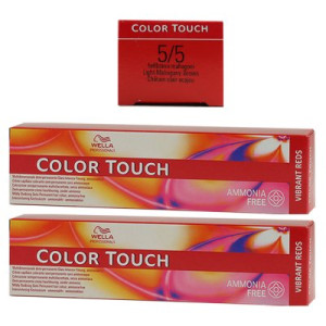 Wella Color Touch Vibrants Red 2 x 60 ml 5/5 hellbraun mahagoni