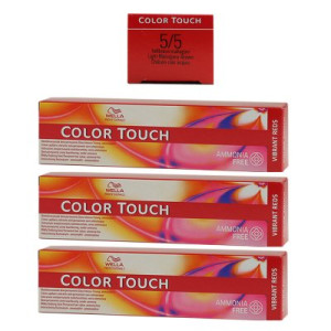 Wella Color Touch Vibrants Red 3 x 60 ml 5/5 hellbraun mahagoni