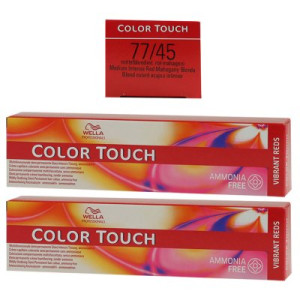 Wella Color Touch Vibrants Reds 2 x 60 ml 77/45 mittelblond intensiv rot mahagoni