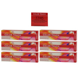 Wella Color Touch Vibrants Reds 6 x 60 ml 77/45 mittelblond intensiv rot mahagoni