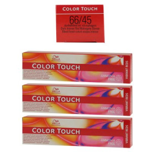 Wella Color Touch Vibrants Reds 3 x 60 ml 66/45 dunkelblond intensiv rot mahagoni