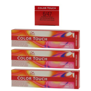 Wella Color Touch Vibrants Reds 3 x 60 ml 6/47 dunkelblond rot braun