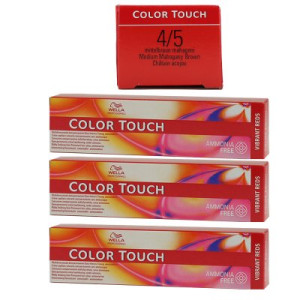 Wella Color Touch Vibrants Reds 3 x 60 ml 4/5 mittelbraun mahagoni