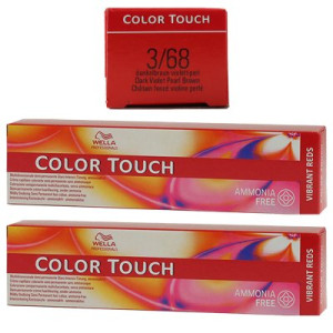 Wella Color Touch Vibrants Reds 2 x 60 ml 3/68 dunkelbraun violett perl