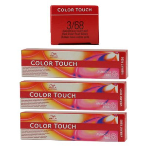 Wella Color Touch Vibrants Reds 3 x 60 ml 3/68 dunkelbraun violett perl