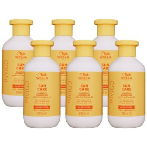 Wella Invigo Sun Care 6 x 300 ml Haarshampoo After Sun Shampoo