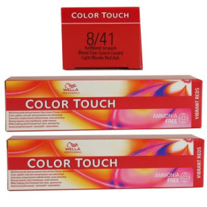 Wella Color Touch Vibrants Red 2 x 60 ml 8/41 hellblond rot asch