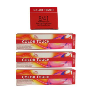 Wella Color Touch Vibrants Red 3 x 60 ml 8/41 hellblond rot asch