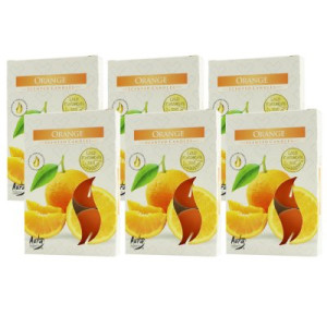 Scented Candle 6 x 6er Teelichte Duftkerzen Orange