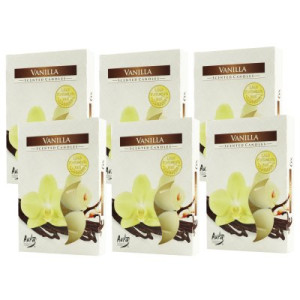 Scented Candle 6 x 6er Teelichte Duftkerzen Vanilla - Vanille