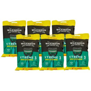 Wilkinson Sword Xtreme 3 Sensitive Comfort 6 x 12 Stück Rasierapparat 8 + 4