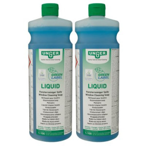 Unger Green Label Liquid GTL10 Fensterreinigungsseife 2 x 1 Liter gelartiges Konzentrat