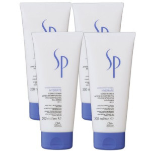 Wella SP Hydrate Conditioner 4 x 200 ml für trockenes Haar spendet Feuchtigkeit