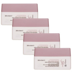 Wella SP Balance Scalp Mask 4 x 200 ml Haarkur für empfindliche Kopfhaut