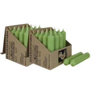 2 x 25 Stabkerzen Jadegrün 100 x 22 mm Kerzenfarm Kerzen Candle
