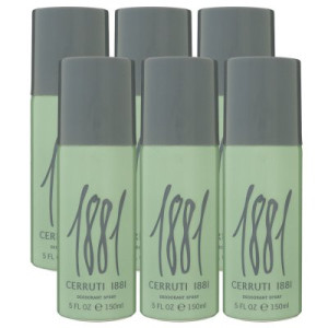 Cerruti 1881 pour Homme 6 x 150 ml Deospray Deodorant Spray Deo Spray Deodorant
