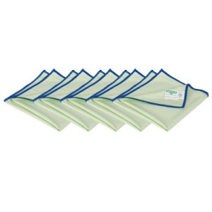 Unger Green Label 5 x Mikrofaser Glastuch grün Glas und Fensterreinigung GTMC6 60 x 80 cm