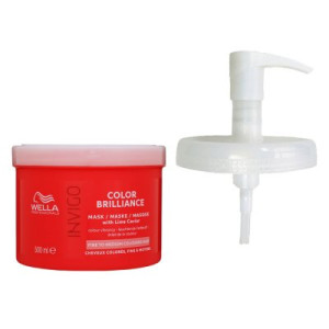 Wella Invigo Color Brilliance Maske 500 ml für feines normales coloriertes Haar & 500 ml Pumpe
