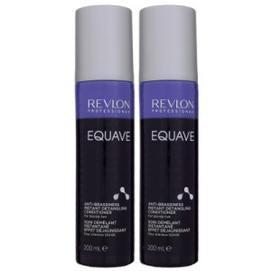 Revlon Equave Anti Brassiness Instant Detangling 2 x 200 ml Conditioner Leave In langes Blondes Haar