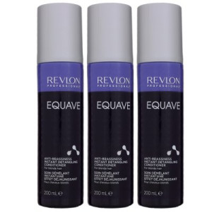 Revlon Equave Anti Brassiness Instant Detangling 3 x 200 ml Conditioner Leave In langes Blondes Haar
