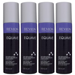 Revlon Equave Anti Brassiness Instant Detangling 4 x 200 ml Conditioner Leave In langes Blondes Haar