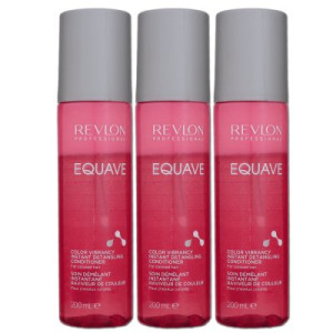 Revlon Equave 3 x 200 ml Color Vibrancy Instant Detangling Conditioner Leave In gefärbtes Haar