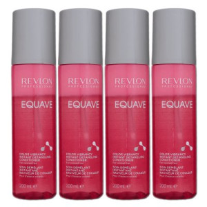 Revlon Equave 4 x 200 ml Color Vibrancy Instant Detangling Conditioner Leave In gefärbtes Haar