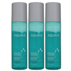 Revlon Equave Hydro Instante Detangler Conditioner 3 x 200 ml Feuchtigkeit Keratin für trockenes Haa