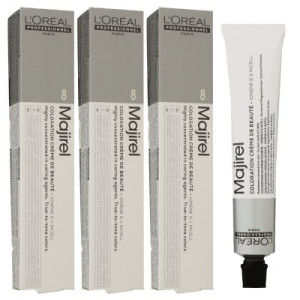 Loreal Majirel 3 x 50 ml Haarfarbe 8 hellblond Permanente Haarfarbe