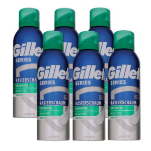 Gillette Series Sensitive 6 x 200 ml Rasierschaum mit Aloe Vera