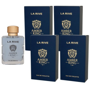 La Rive Amber King 4 x 100 ml Eau de Toilette EDT Herrenduft Herren Duft