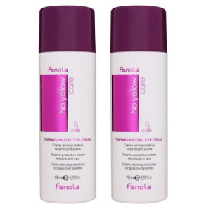 Fanola No Yellow 2 x 150 ml Thermo Protective Creme Haarcreme Stylingcreme Hitzeschutz