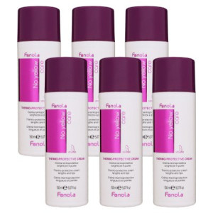 Fanola No Yellow 6 x 150 ml Thermo Protective Creme Haarcreme Stylingcreme Hitzeschutz