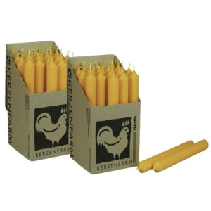 2 x 25 Stabkerzen Currygelb 180 x 22 mm Kerzenfarm Kerzen Candle