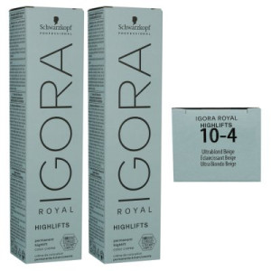 Schwarzkopf Igora Royal Highlifts 2 x 60 ml 10-4 ultrablond beige