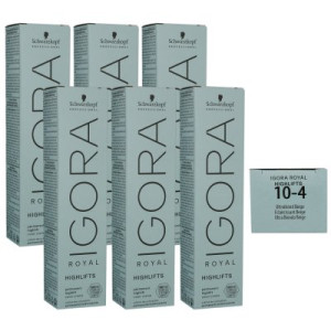 Schwarzkopf Igora Royal Highlifts 6 x 60 ml 10-4 ultrablond beige