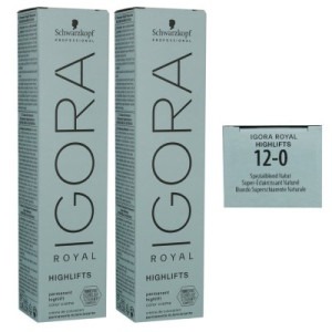 Schwarzkopf Igora Royal Highlifts 2 x 60 ml 12-0 spezialblond natur