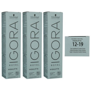 Schwarzkopf Igora Royal Highlifts 3 x 60 ml 12-19 special blond cendre violette